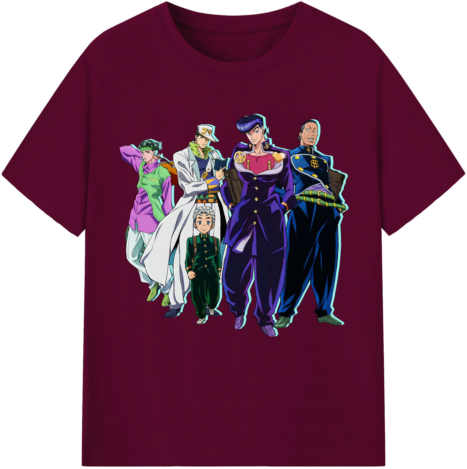 （画像用） ジョジョの奇妙な冒険 JoJo's Bizarre Adventure レディースカジュアルプリントTシャツ（綿100％）